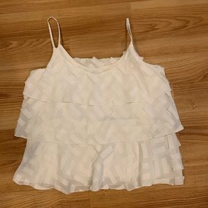 Amadi white tiered tank